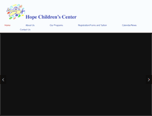 Tablet Screenshot of hopechildrenscenter.com